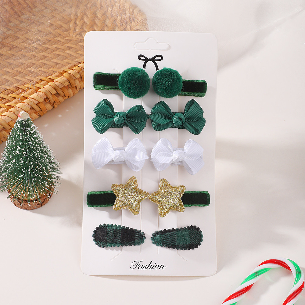 Christmas Throw Blanket - Feestelijke Kinderhaarspelden 10 Stuks Kaartverpakking Strik