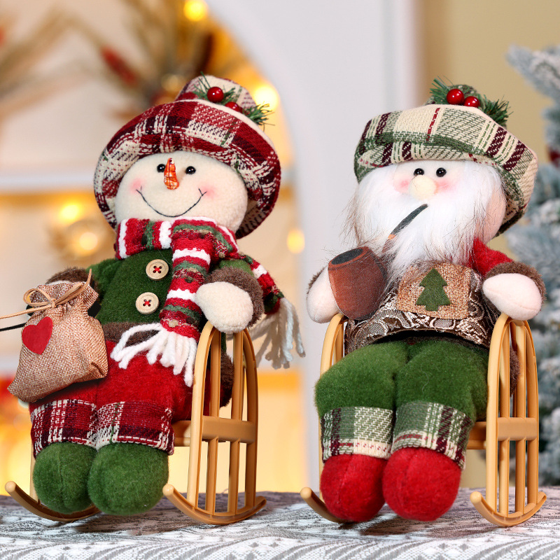 Christmas Throw Blanket - 1 STKS Kerstversiering Stoffen Schommelstoel Kerstman